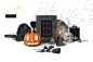 最新高逼格Halloween万圣节3D场景元素PSD资源_PNG：
