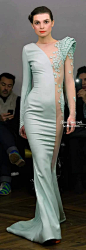 【婚纱 04-02 】Tony Yaacoub Couture Spring 2014，绿意_婚纱吧_百度贴吧