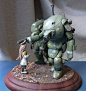 By Nobu-ojisan. WAVE Ma.K. 1/20 scale Original A.F.S. "Afoon" A.F.S＋Raccoon. & Original S.A.F.S. "Spider eye". #Ma_K #Maschinen_Krieger #vignette http://www.fg-site.net/archives/post_old/150580: 