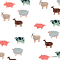 패턴_동물 by 타그트라움 on Grafolio : 가축들로 패턴을!