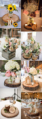 wood themed wedding centerpieces for rustic wedding ideas 2017 trends: 