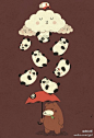 微女郎：#Vgirl萌物#下了一场熊猫雨~