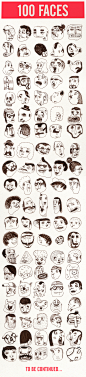 100 Faces : This is a series of faces I've been drawing in my spare time.