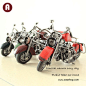 [图] zaa杂啊 摩托车模型 经典手工铁皮玩具跑车复古家居装饰 4款可选 - 蘑菇街