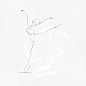 Dancer Liner Drawing 3 : Ballet Dancer in Arabesque. I tried to simplify the dancer and convey all her emotions and movement in a few simple lines; this is one of a collection of similar artworks