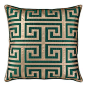 Twisting back onto itself like the patterns namesake River Meander, our Mykonos Pillow is as stately as decoratively distinctive.  $69.95  #ZGallery  #Throwpillow: 