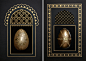 The Golden Goose : Inspired by fairy tales and Moroccan architecture, we created a room in which a shining, golden goose is caged, her eggs collected one by one and suspended inside arches carved into the walls. The goose is made entirely out of golden pa