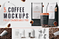品牌形象包装咖啡快餐外卖店饮料杯VI贴图样机PSD模版 (1)