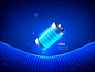 蓝色电池科技主题海报设计韩国素材[PSD] –  