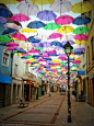 葡萄牙-傘街。 #街景#