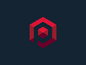 P Gem #logo##geometric##blue##hexagon##icon##gem##p##red# #采集大赛#