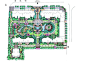 福州福清中联蓝天花园景观平面图