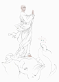 《骨力•风神——张旺白描作品集》中的四大菩萨