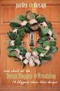 DIY burlap ribbon wreath #wreathhop