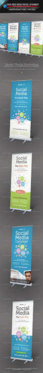 Social Media Marketing Roll-up Banners - the template files can be downloaded here on Graphic River: http://graphicriver.net/item/social-media-marketing-rollup-banners/3907853?r=kinzi21