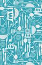 turquoise kitchen Art Print, Jennifer Judd-Mcgee