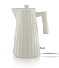 the plissé kettle by michele de lucchi for alessi resembles a folded piece of fabric :  