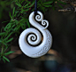 Handcarved Bone  Koru  by JackieTump on Etsy.....LOVE IT!!: