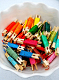 Organizing Embroidery Floss - how cute would these be in a jar on your crafting table????