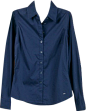 外贸原单藏蓝色通勤OL修身长袖衬衫（多色）-最搭配