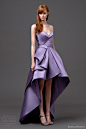 alberta ferretti bridal 2015 strapless high low wedding dress lilac pegaso