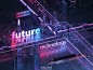 Neon city light Futuristic : Neon city light Futuristic. Future city. Technology background/