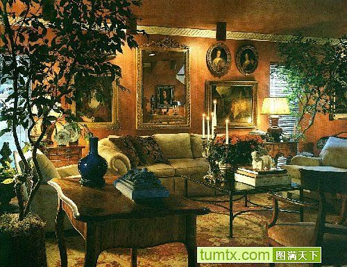 流行欧式客厅实景图沙发