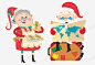 圣诞老人和圣诞奶奶高清素材 设计图片 免费下载 页面网页 平面电商 创意素材 png素材