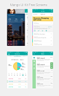 Mango app IOS 8 ui kit psd下载