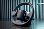 Bang & Olufsen Steering Wheel Concept paints a wild picture of the future of infotainment and smart cars - Yanko Design : In a future where cars are less about driving and more about riding, the Bang & Olufsen Steering Wheel Speaker lets you have 