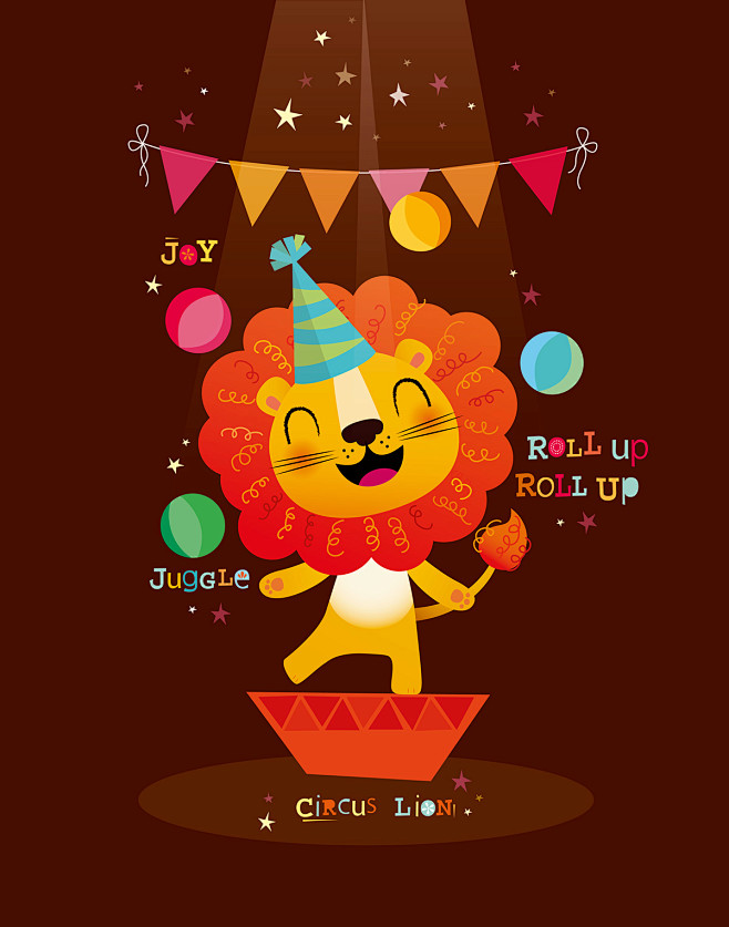 Happy circus lion : ...