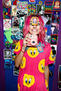 Chloe Norgaard Models Neon Style for Nasty Gals Gift Lookbook