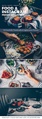 一套丰富的食品调色预设工具包 Food & Instagram Lightroom Presets #1495435 :  