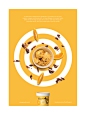 OOB Ice Cream Ads : Using the existing bright colourful packaging and strong design cues I was asked to concept and create a series of magazine ads and posters to introduce new OOB Ice Cream flavours. The idea was to highlight or 'target' the ice cream an