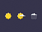 Geometric Weather Icons by U-djinn