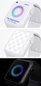 白色陶瓷Apple Watch第四代APP应用UI设计展示样机 Clay Apple Watch Series 4 (44mm) Mockup, Close up  