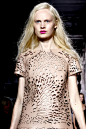 Laser Cut Fashion - laser cut leather dress with floral burst pattern - lasercut trend; cool fashion details // Giles