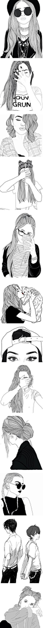 Doodle People by alicejean123 on Polyvore featuring fillers, doodle, outline, scribble, home, home decor, wall art, girls wall art, heart home decor and doodles