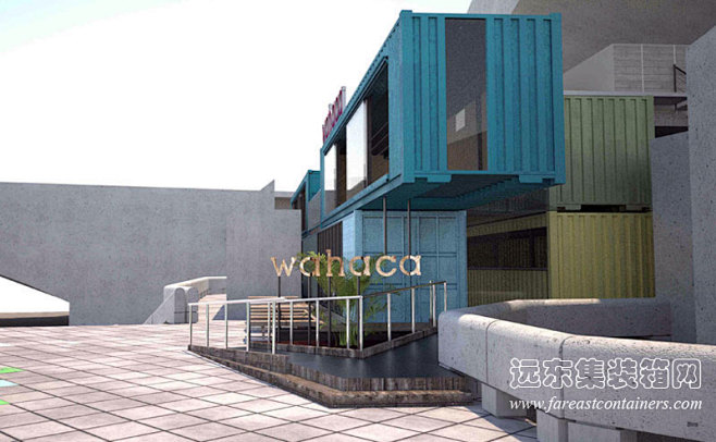 wahaca墨西哥风格集装箱餐厅设计概念...