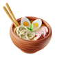 Ramen Noodles 3D Illustration
