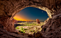 General 1920x1200 nature landscape Utah sunrise moon Arches National Park rock desert galaxy iPhone 5S