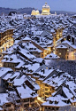 雪夜伯尔尼，瑞士