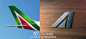 【意大利航空推出全新LOGO和涂装】6月4日，意大利航空在全体员工、媒体以及主要的商业和机构利益方的见证下，推出了全新品牌、涂装和标志。46年后，绿色条带首次从机身上消失。新涂装的核心是尾翼上更大的三色字母“A”，它能够有力地体现意大利的三色国旗。L意大利航空推出全新LOGO和涂装（1） O网页链接