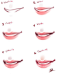 #SAI资源库# 动漫的小嘴唇绘画参考，喜欢的可以自己收藏，动手练习，转需~