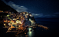 General 3840x2400 Italy night Manarola coast city Cinque Terre
