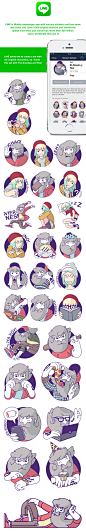 Stickers for LINE  : Client : LINEhttp://line.me/en/LINE asked me to create a set with my original characters, so i made this set with The Grandpa and Ree!El Abuelo y Ree download free