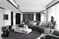 最新现代100平米客厅多人沙发装修效果图片#吊顶设计#