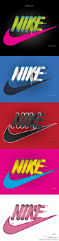 NIKE Logo与鞋带结合创意很妙；