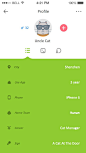 Mobile, app, material design, green, dark, minimalistic, colors, bright: 