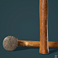 The Hammer, Bogdan Ionete : An old worn hammer I did for practicing materials in Substance Painter.